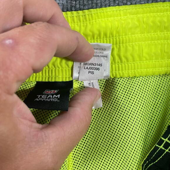 NFL Pittsburgh Steelers Swim Shorts Men's Large Black/Green Lined Drawstring - Picture 8 of 13